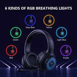 Дротова ігрова гарнітура Onikuma Gaming with LED X7, USB, 3.5mm, 2.2m, black - мініатюра 6