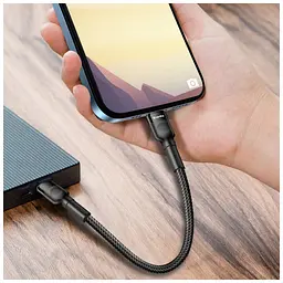Дата кабель USB-C to Lightning 0.3m 3А black ColorWay (CW-CBPDCL054-BK) - мініатюра 9
