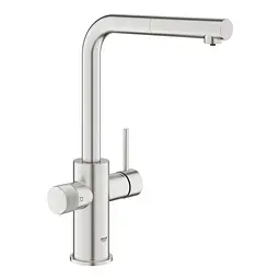 Змішувач для кухні з підключенням питної води з висувним виливом Grohe Blue Pure Minta 30601DC0 Нержавіюча сталь