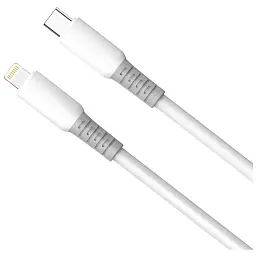 Дата кабель USB-C to Lightning 1.0m PD30W liquid silicone white ColorWay (CW-CBPDCL093-WT) - мініатюра 2