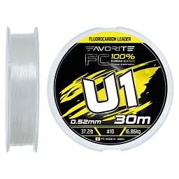Флюорокарбон Favorite U1 FC 30 м 10/0.52 мм 37.2 lb/16.86 кг