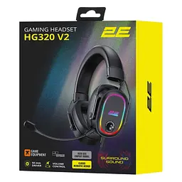 Ігрова гарнітура 2E GAMING HG320 V2 7.1 USB-A RGB Black (2E-HG320V2BK-7.1) - мініатюра 10