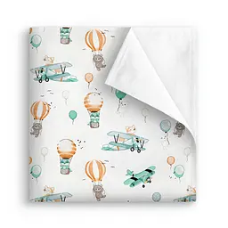 Пелюшка багаторазова Cosas непромокаюча Animals Aviators 100x120 см, м'ятна - мініатюра 2
