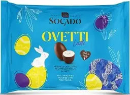 Цукерки Socado Ovetti Latte шоколадні яйця 1 кг