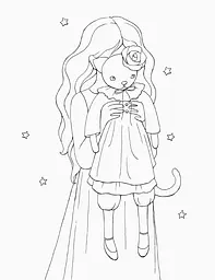 Розмальовка Жорж #girls#fashion#cats (Z101030У) - мініатюра 2