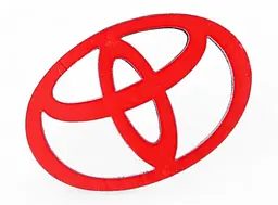 Емблема решітки задня для Toyota Хром 110х75 мм Пластик на скотчі (Завод) - мініатюра 3