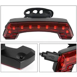 Задня велофара BG-806-11SMD (червоний) ЗУ + micro USB + дзвінок + поворотники - мініатюра 6