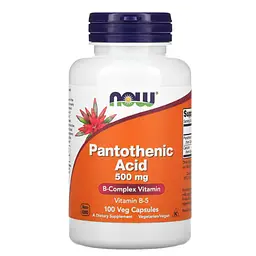 Пантотеновая кислота (B-5) Pantothenic Acid 500 мг 100 капсул NOW vit0005166