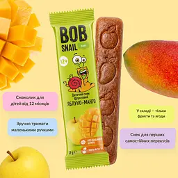 Дитячий снек  Bob Snail Яблуко-Манго 17 г - мініатюра 4