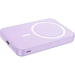 Зовнішній акумулятор Hoco J109 Easy MagSafe 5000mAh 20W Purple [101294] - мініатюра 2