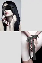 Набір для BDSM Sweet Caress Initiation, 7 предметів (чорний) - мініатюра 5