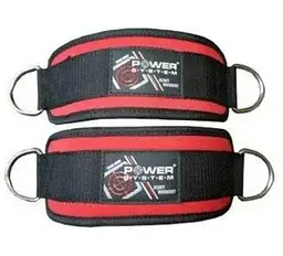 Манжети на щиколотку Power System PS-3410 Ankle Strap (PS-3410_Black_Red) - мініатюра 2