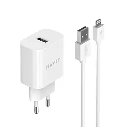 Зарядний пристрій HAVIT HV-ST112 USB з кабелем Lightning HAVIT (27337-000) - мініатюра 1