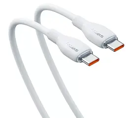 Кабель Baseus Pudding Series Fast Charging Cable Type-C to Type-C 100W 1.2m P10355702221-00 White - мініатюра 3