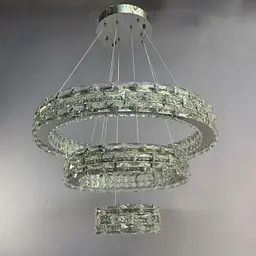 Люстра кільця Linisoln 7896-60*40*20 метал, кришталь LED 80 Вт 120-50 см - мініатюра 2