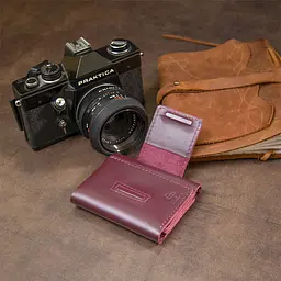Жіноче шкіряне портмоне GRANDE PELLE 8х10х1,5 см acs0018764 - мініатюра 9