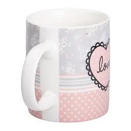 Чашка порцелянова Love 400 мл, рожевий Liling Rongxiang Ceramic RX-N240143PK - мініатюра 2