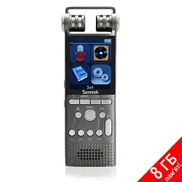 Професійний диктофон цифровий з лінійним входом Savetek GS-R06, 8 Гб пам'яті, стерео, SD до 64 Гб (100084) - мініатюра 2