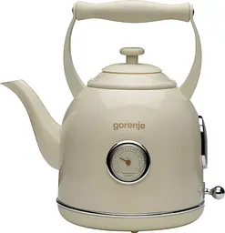 Електрочайник Gorenje 1.7 л 2200 Вт strix контроль пластик/метал бежевий kuh0015389 - мініатюра 2