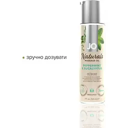 Масажна олія System JO - Naturals Massage Oil - Peppermint & Eucalyptus 120 мл - мініатюра 3