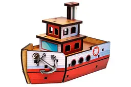 Конструктор дерев'яний Puz-00962 "Turbo Ship" в кульку PuzzleOK - мініатюра 2