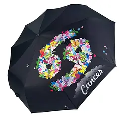 Жіноча складана парасолька повний автомат Rain 98 см чорна - мініатюра 4