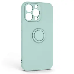 Силиконовый чехол для Apple iPhone 13 Pro, Icon Ring, зеленый, панель-накладка, с кольцом-подставкой на 360°, противоударный, возможность использования магнитных держателей, ArmorStandart (ARM68672)
