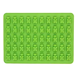 Силіконова форма для желейних цукерок "Міні Ведмедики Gummy Bears" 19х13.7 см, Kitchen Master Салатовий 87333