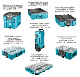 Набір кейсів Complete Set системи Makita Maktrak (7 шт) - мініатюра 2
