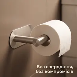 Тримач для туалетного паперу, нержавіюча сталь, сріблястий - мініатюра 2