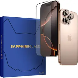 Захисне скло iLera Sapphire Ultra + Glass для Apple iPhone 16 Pro (iLSPDL+16PR) [115632] - мініатюра 2