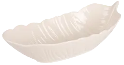 Блюдо Led Deep Leaf White овальне 35х14х8 см біле (B010392) - мініатюра 2