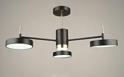 Люстра стельова світлодіодна Sirius B N4192/3 BK+FGD