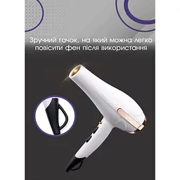 Фен для волосся Promotec з насадками 3000 Вт White - мініатюра 6