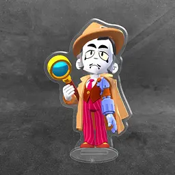 Акрилова колекційна фігурка Brawl Stars Грей у скіні "Детектив" 10 см