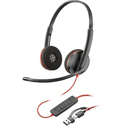 Гарнітура Poly BlackWire C3220 M USB-С + USB-C/A Adapter HS Stereo