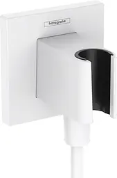 Шлангове під'єднання Hansgrohe FixFit Porter E з тримачем Matt White 26889700, Білий матовий