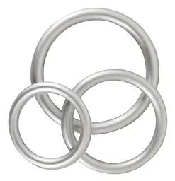 Набір ерекційних кілець Metallic Silicone від Orion сріблястих - мініатюра 9