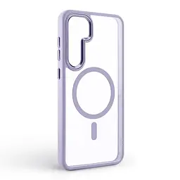 Чехол Samsung Galaxy S24 Plus 5G (SM-S926), Unit MagSafe, фиолетовый, прозрачный, магсейф, противоударный, магнитный, панель-накладка с поддержкой MagSafe, с поддержкой беспроводной зарядки, TPU+PC, защита всего корпуса, ударопрочный - мініатюра 2