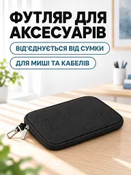Тонка сумка для ноутбука 13.3 дюйма з плечовим ременем та кишенями (37261524) - мініатюра 7