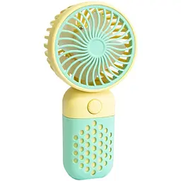 Міні вентилятор на акумуляторі Mini Fan Z8 Бежево-бірюзовий, портативний вентилятор | міні вінтилятор (ST)
