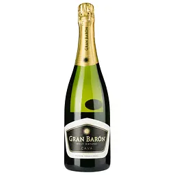 Вино игристое Gran Baron Cava Brut Nature, белое, брют натюр, 11,5%, 0,75 л (718567)