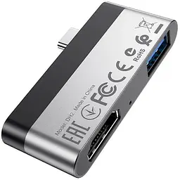 Адаптер розширювальний хаб Borofone DH2 - Type-C до 4K HDMI + USB 3.0 - мініатюра 5