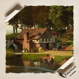 Інтер'єрна картина Сільський млин, Альберт Бірштадт, Albert Bierstadt, Rustic Mill, репродукція картини, 45×60 см (id7362) - мініатюра 5