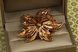 Брошка Xuping Jewelry велика волошка 5,5 см золотиста - мініатюра 2