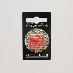 Акварельна фарба Sennelier, полукювета, S4, Кадмій червоний світлий (Cadmium Red Light)