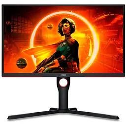 TFT 24.5" AOC 25G3ZM/BK, VA, 240Гц, 0,5 мс, 2х HDMI, DP, USB-hub, HAS, Pivot, чорний