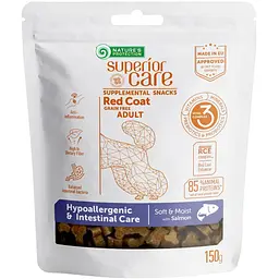 ласощі для собак лосось Nature's Protection Superior Care Red Coat Hypoallergenic & Intestinal Care 150 г