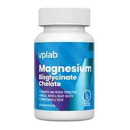 Магній бісгліцинат, Magnesium Bisglycinate - 60 caps