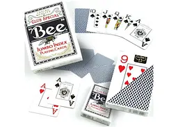 Карти гральні United States Playing Card Company Bee Jumbo Index (blue) (BeJIRB) - мініатюра 6